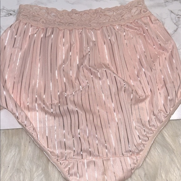 Vintage Pink Lace Trim High-Waisted Panties size 8 - Picture 5 of 5